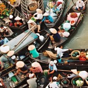 Cai Be Floating Market in Mekong Delta of Vietnam - Vietnam visa HK